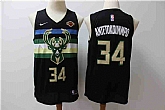 Bucks 34 Giannis Antetokounmpo Black City Edition Nike Swingman Jersey,baseball caps,new era cap wholesale,wholesale hats